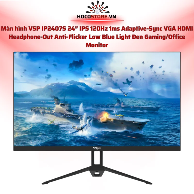 Màn hình IP2404S 24 inch IPS 120Hz 1ms HDMI VGA | HOCO STORE PC