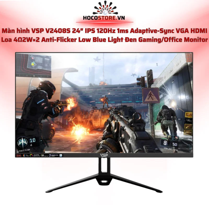 Màn hình V2408S 24 inch IPS 120Hz 1ms loa tích hợp HDMI VGA | HOCO STORE PC