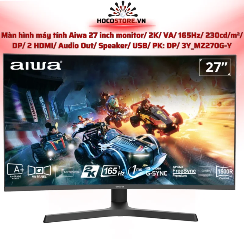 Màn hình AIWA MZ270G-Y 27 inch 2K VA 165Hz Cong Gaming | HOCO STORE PC