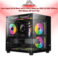 Case Máy Tính Aqual X2-M Black – Case Bể Cá M-ATX Kính Cường Lực | HOCO STORE PC