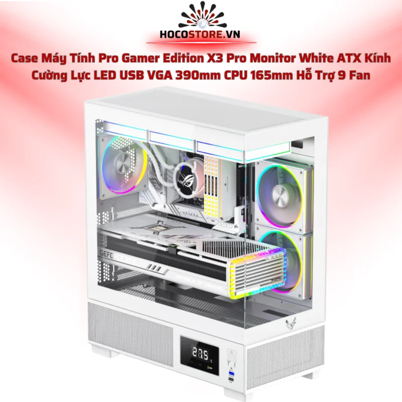Case Máy Tính Pro Gamer Edition X3 Pro Monitor White | HOCO STORE PC