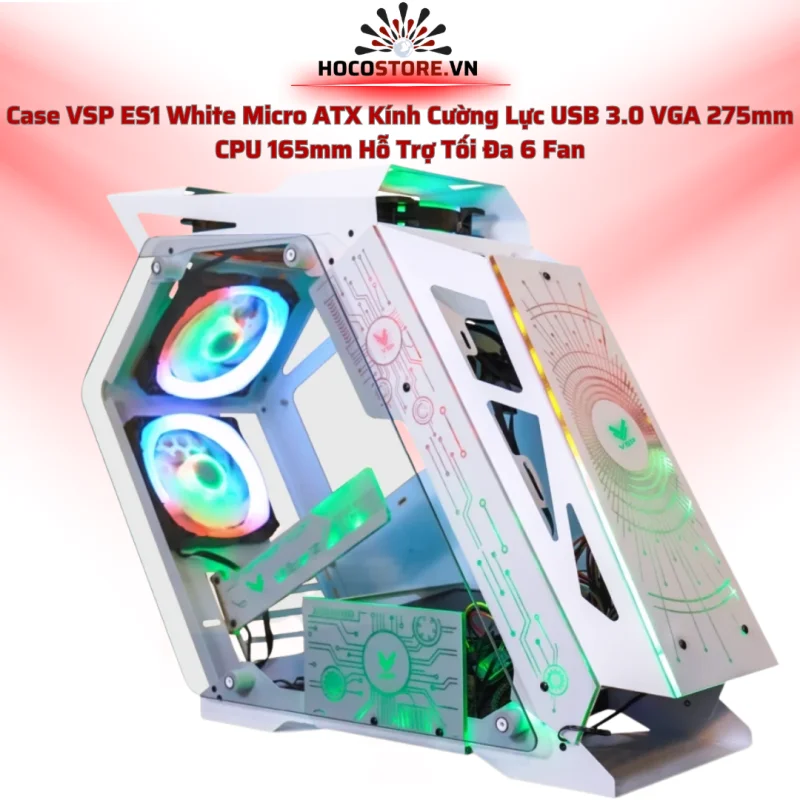 Case Máy Tính VSP ES1 Trắng | HOCO STORE PC