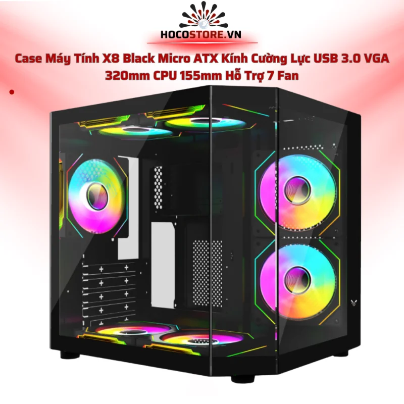 Case Máy Tính X8 Đen | HOCO STORE PC