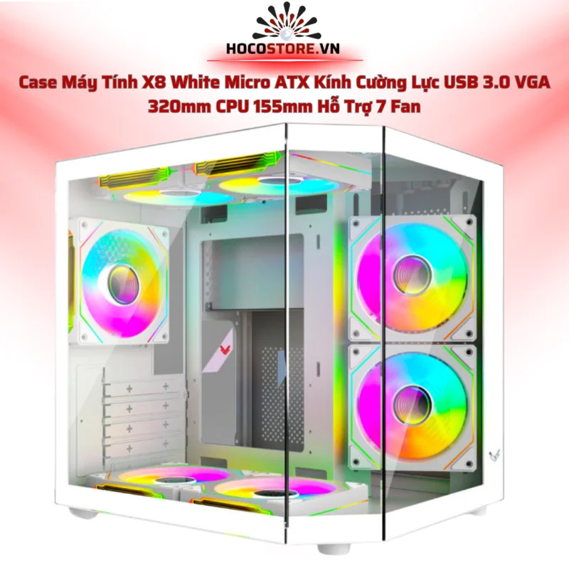 Case Máy Tính X8 Trắng | HOCO STORE PC