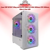Case Máy Tính VSP Gaming Mid Tower B709 Trắng + 4 Fan LED | HOCO STORE PC