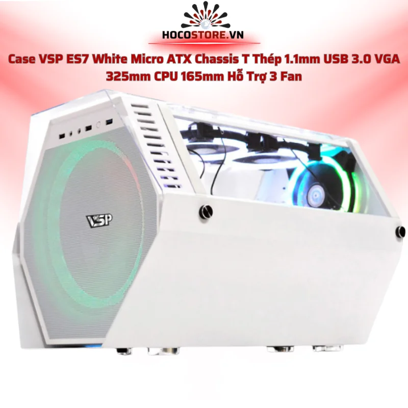 Case Máy Tính Esport Gaming ES7 Trắng | HOCO STORE PC