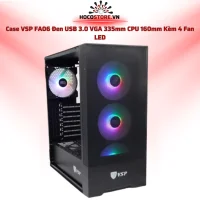 Case Máy Tính VSP Gaming FA06 Đen 4 Fan LED | HOCO STORE PC