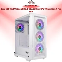 Case Máy Tính VSP Gaming KA27 Trắng + 4 Fan LED | HOCO STORE PC