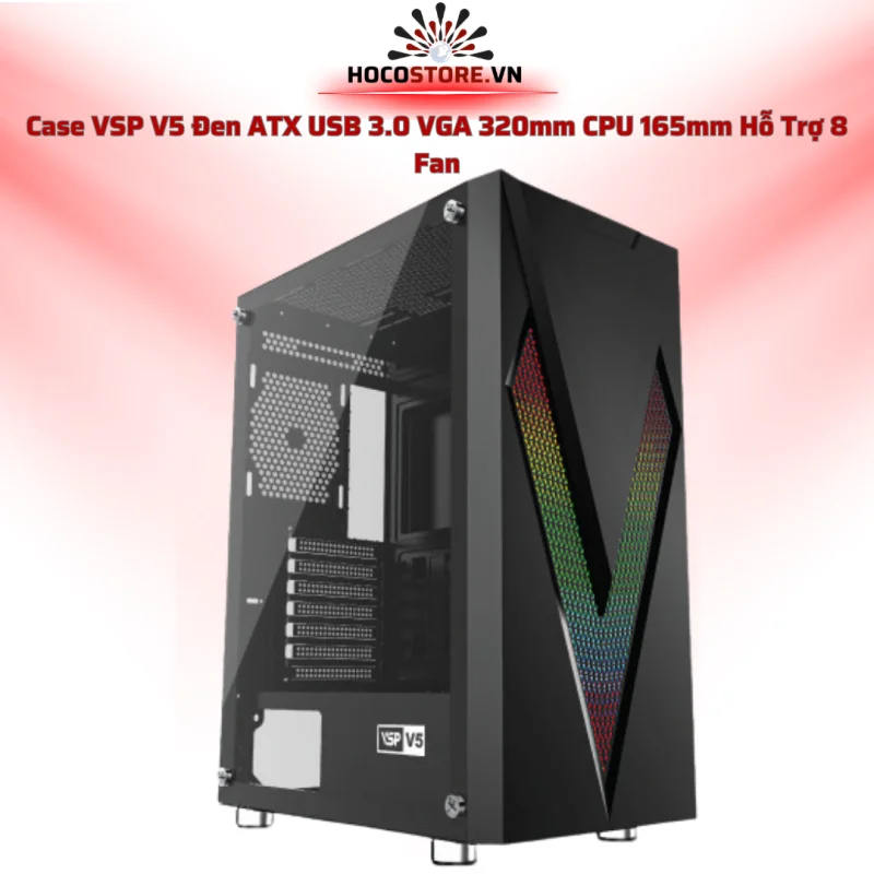 Case máy tính VSP V5 Đen | HOCO STORE PC