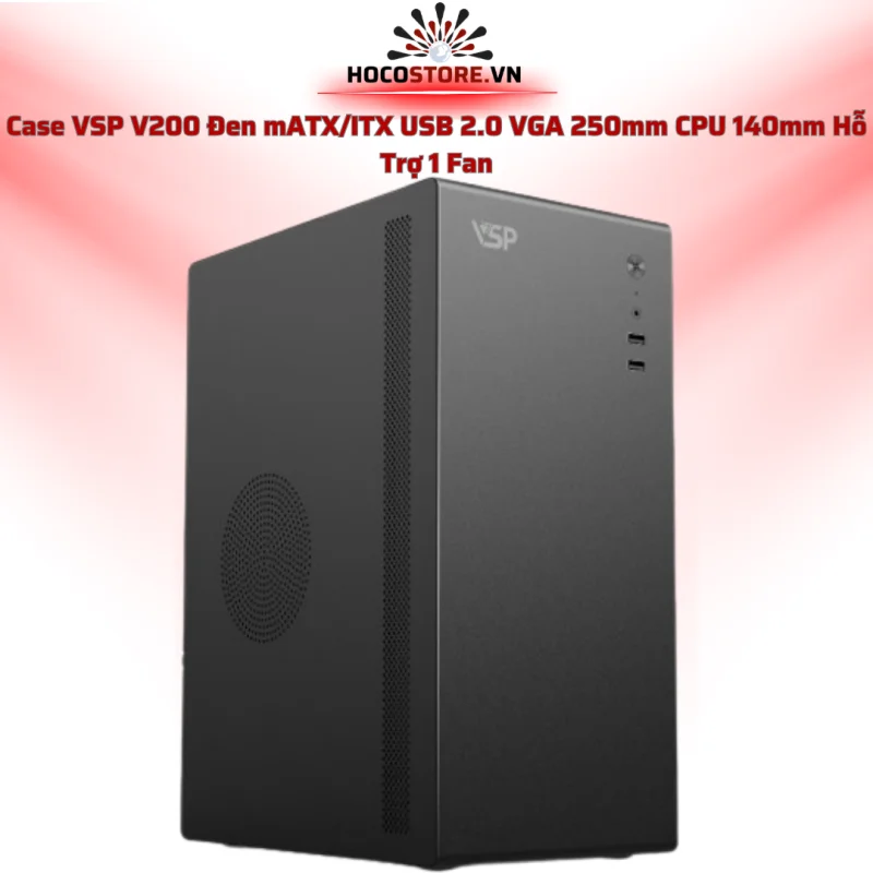 Case Máy Tính VSP V200 Đen | HOCO STORE PC