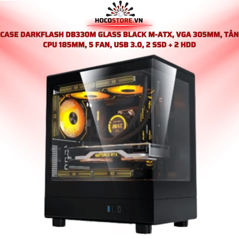 Case Dark Flash DB330M Black Mesh | HOCO STORE PC