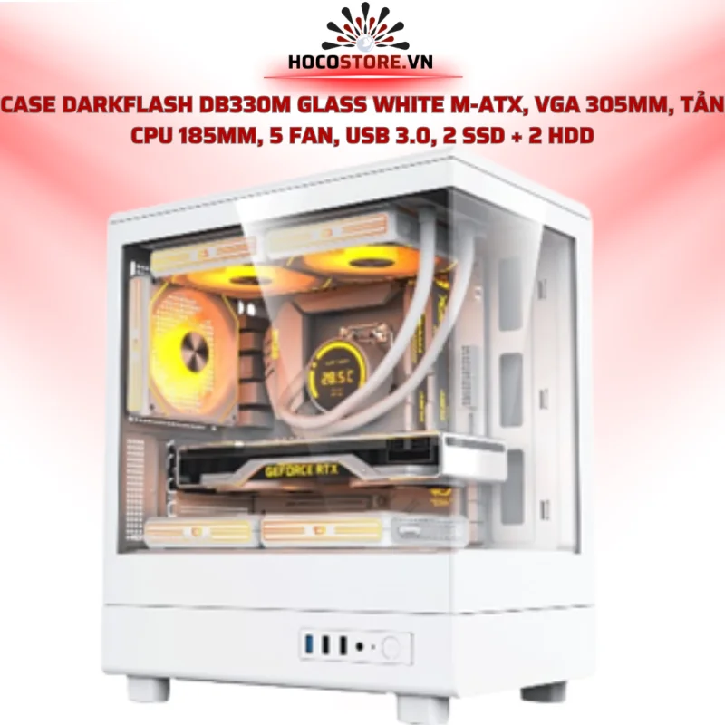 CASE DARK FLASH DB330M WHITE MESH | HOCO STORE PC