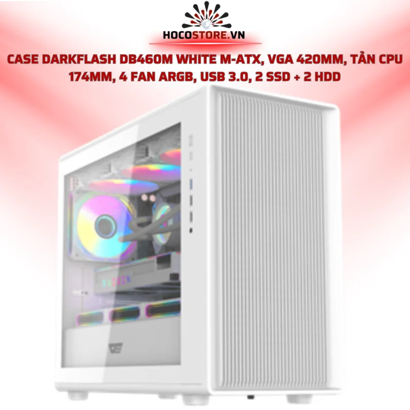 Case DARKFLASH DB460M WHITE  M-ATX | HOCO STORE PC