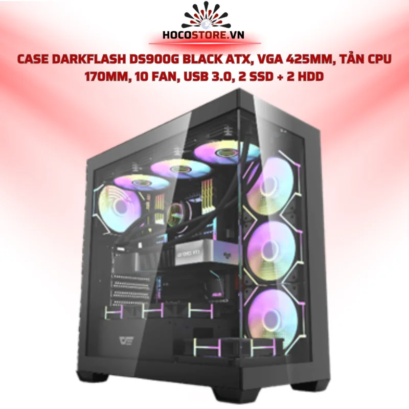 CASE DARKFLASH DS900G BLACK | HOCO STORE PC