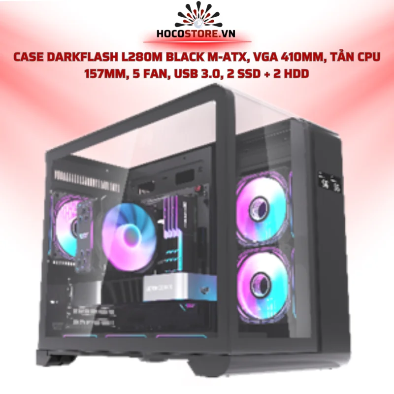 CASE DARK FLASH L280M BLACK | HOCO STORE PC