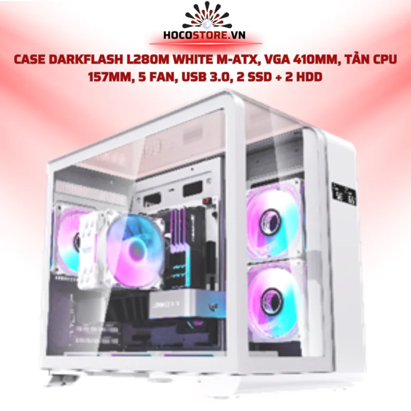 Case Dark Flash L280M White  | HOCO STORE PC