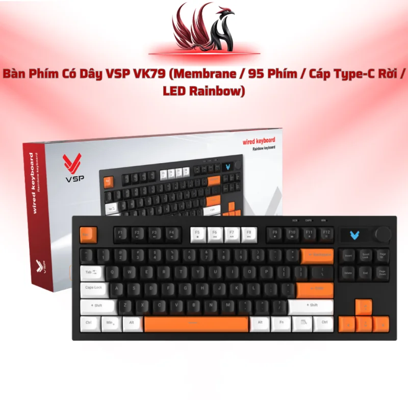 Bàn Phím VSP VK79 95 Phím, LED Rainbow, Núm Volume | HOCO STORE PC