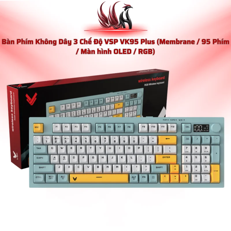 Bàn Phím VSP VK95 Plus 3 Mode RGB, 95 Phím, Pin 2000mAh | HOCO STORE PC