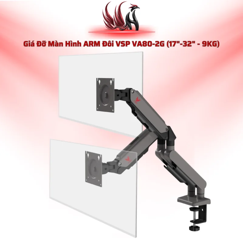 Giá Treo 2 Màn Hình VSP VA80-2G 17–32 Inch – Gas Spring | HOCO STORE PC