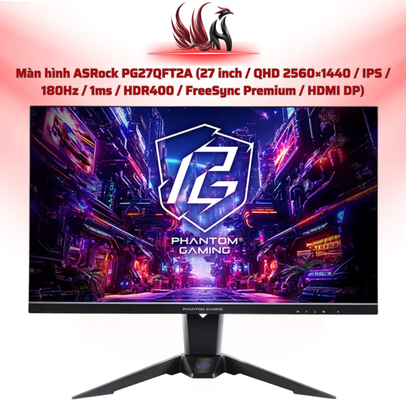 Màn Hình ASRock PG27QFT2A 27 inch IPS 2K 180Hz – Monitor Gaming QHD Siêu Mượt | HOCO STORE PC
