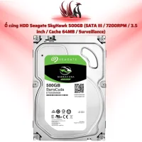 Ổ Cứng HDD Seagate SkyHawk 500GB – SATA III 3.5 inch Chuyên Camera Giám Sát 24/7 | HOCO STORE PC