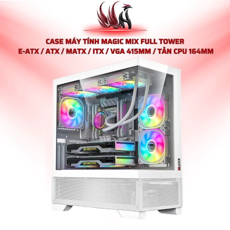 Case Máy Tính MAGIC MIX Full Tower  E-ATX / ATX / MATX / ITX / VGA 415mm / Tản CPU 164mm | HOCO STORE PC