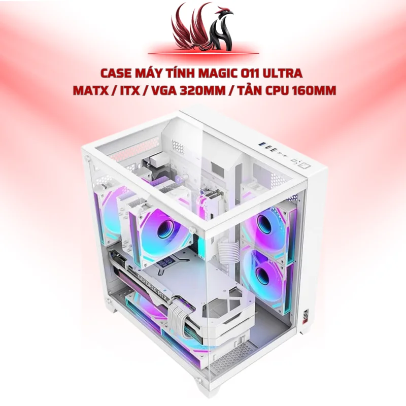 Case Máy Tính MAGIC O11 Ultra   MATX / ITX / VGA 320mm / Tản CPU 160mm | HOCO STORE PC 