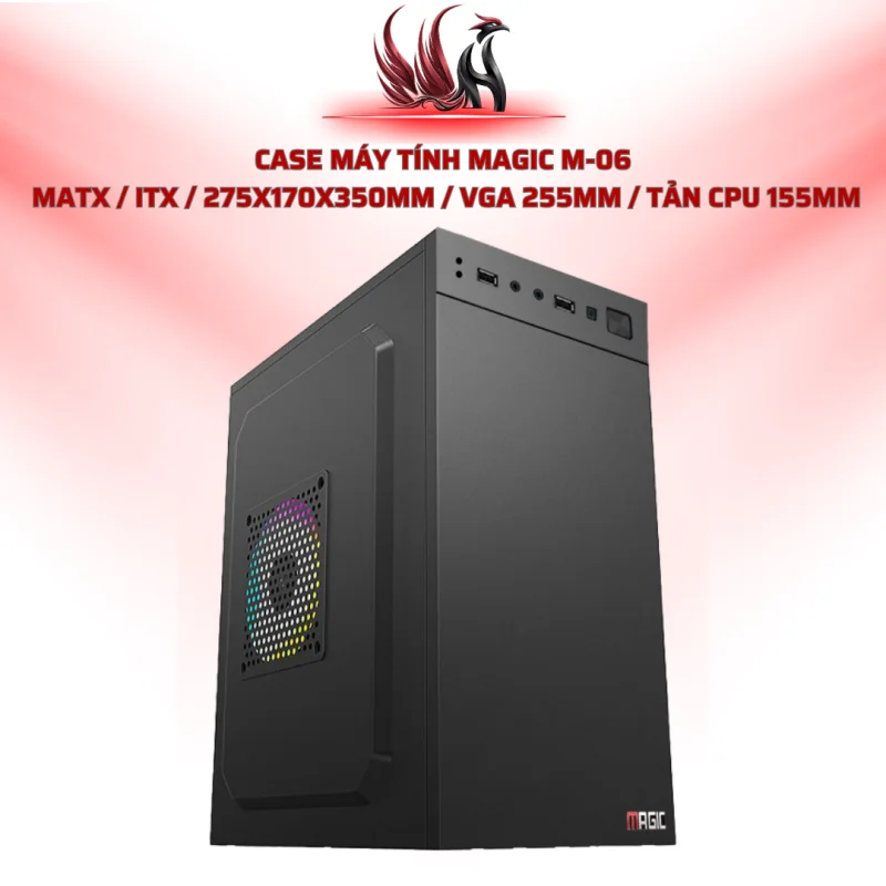 Case Máy Tính MAGIC M-06  MATX / ITX / 275x170x350mm / VGA 255mm / Tản CPU 155mm | HOCO STORE PC