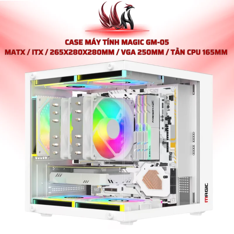 Case Máy Tính MAGIC GM-05 MATX / ITX / 265x280x280mm / VGA 250mm / Tản CPU 165mm  | HOCO STORE PC