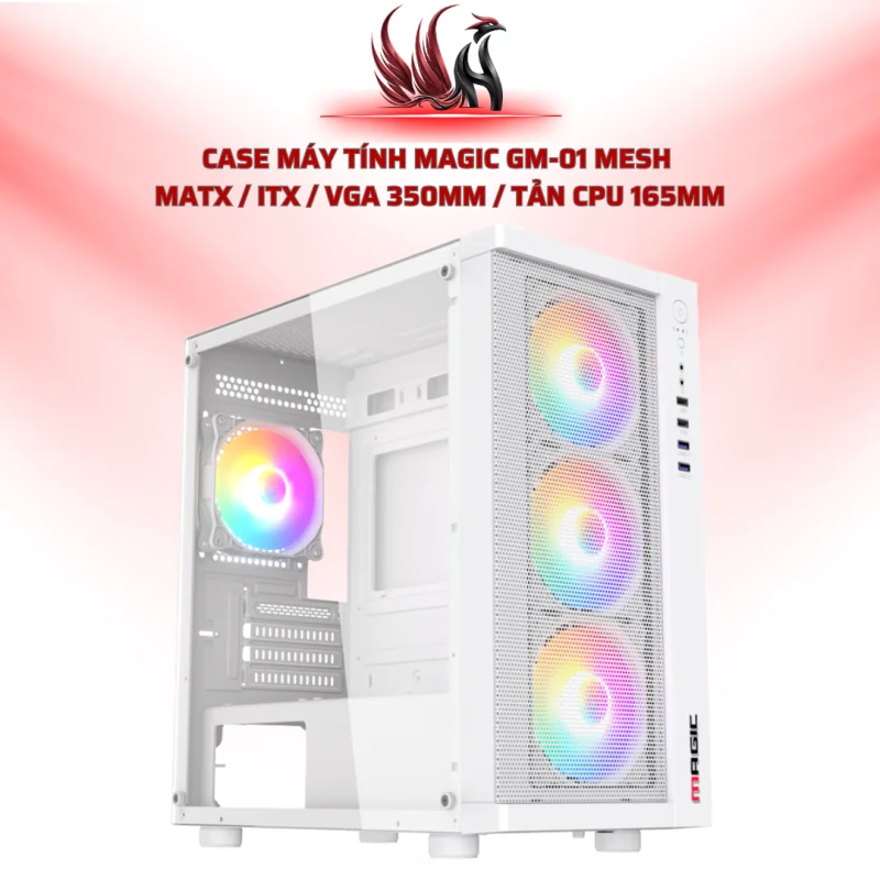 Case Máy Tính MAGIC GM-01 Mesh  MATX / ITX / VGA 350mm / Tản CPU 165mm | HOCO STORE PC