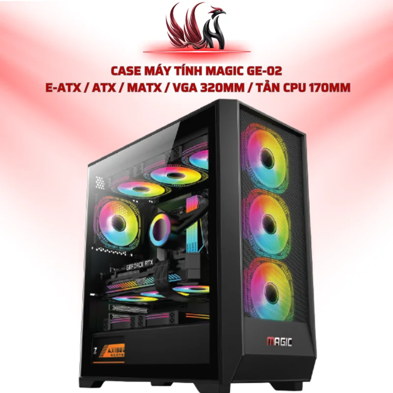 Case Máy Tính MAGIC GE-02  E-ATX / ATX / MATX / VGA 320mm / Tản CPU 170mm | HOCO STORE PC