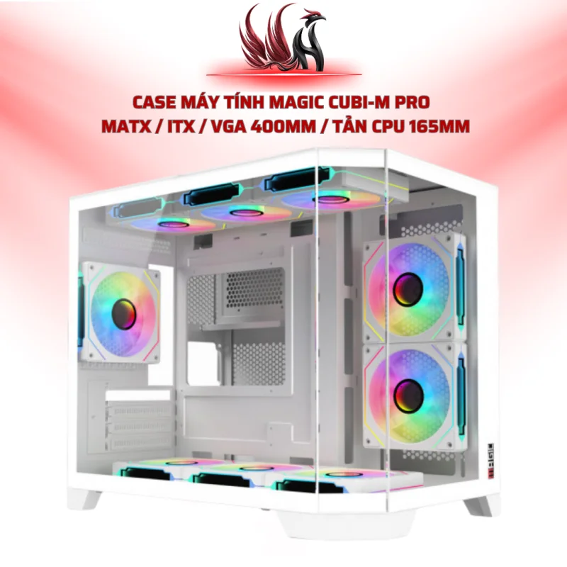 Case Máy Tính MAGIC CUBI-M Pro   MATX / ITX / VGA 400mm / Tản CPU 165mm | HOCO STORE PC