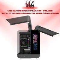 Case Máy Tính Magic 007 Sẵn 3fan + hub ARGB  MATX / ITX / 420x285x360mm / VGA 385mm / Tản CPU 168mm | HOCO STORE PC