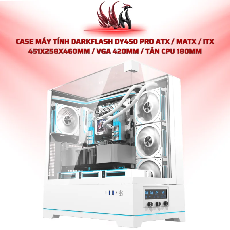 Case Máy Tính Darkflash DY450 Pro ATX / MATX / ITX 451x258x460mm / VGA 420mm / Tản CPU 180mm| HOCO STORE PC