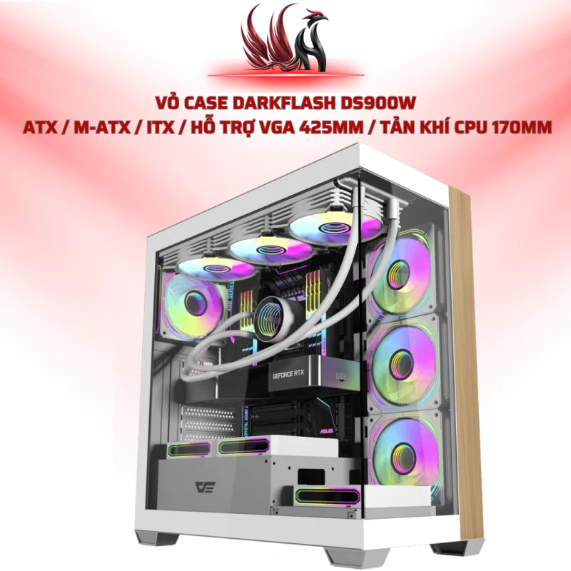 Vỏ Case DARKFLASH DS900W  ATX / M-ATX / ITX / Hỗ Trợ VGA 425mm / Tản Khí CPU 170mm | HOCO STORE PC