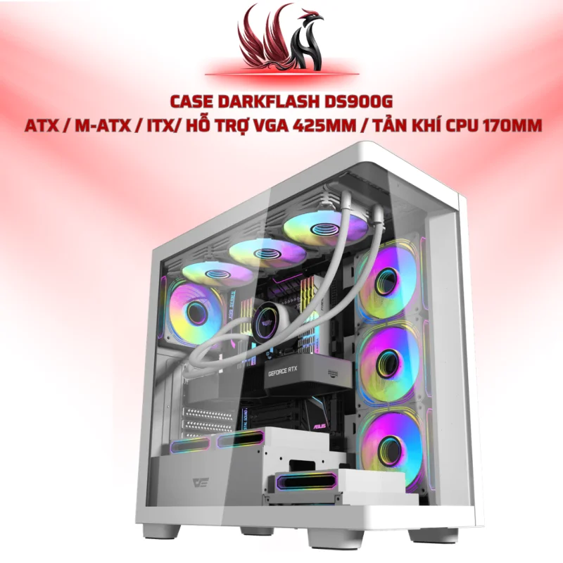 Case DARKFLASH DS900G  ATX / M-ATX / ITX/ Hỗ Trợ VGA 425mm / Tản Khí CPU 170mm | HOCO STORE PC