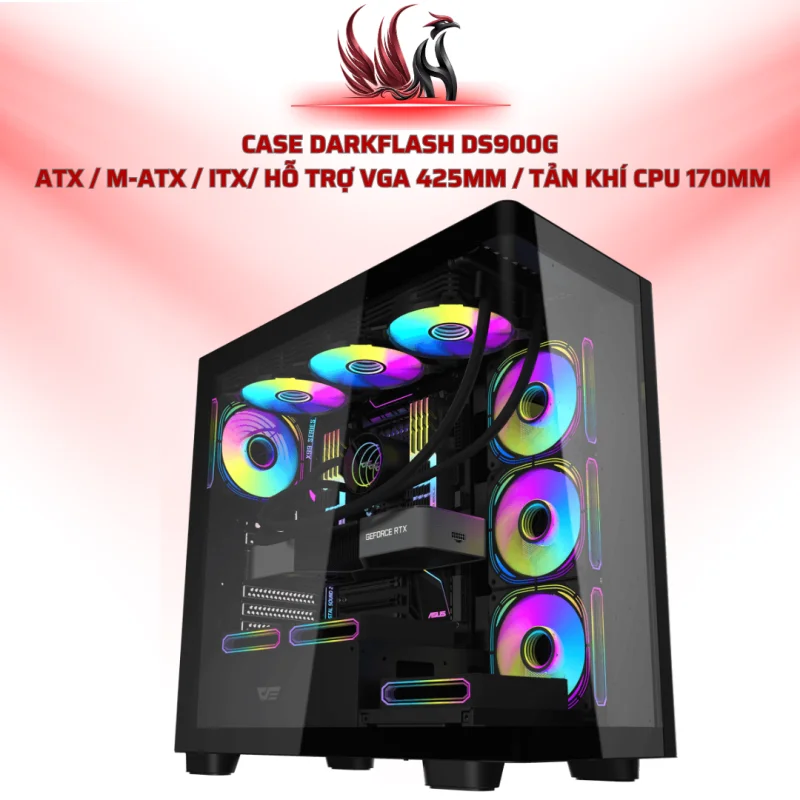 Case Máy Tính Darkflash DS900 ATX / MATX / ITX 470x218x454mm / VGA 425mm / Tản CPU 170mm | HOCO STORE PC
