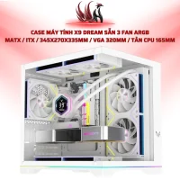 Case Máy Tính X9 Dream Sẵn 3 Fan ARGB  MATX / ITX / 345x270x335mm / VGA 320mm / Tản CPU 165mm  | HOCO STORE PC