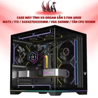Case Máy Tính X9 Dream Sẵn 3 Fan ARGB  MATX / ITX / 345x270x335mm / VGA 320mm / Tản CPU 165mm  | HOCO STORE PC