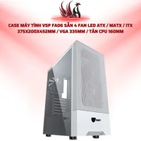 Case Máy Tính VSP FA06 Sẵn 4 Fan LED ATX / MATX / ITX 375x200x452mm / VGA 335mm / Tản CPU 160mm | HOCO STORE PC
