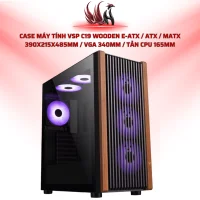 Case Máy Tính VSP C19 Wooden E-ATX / ATX / MATX 390x215x485mm / VGA 340mm / Tản CPU 165mm | HOCO STORE PC 