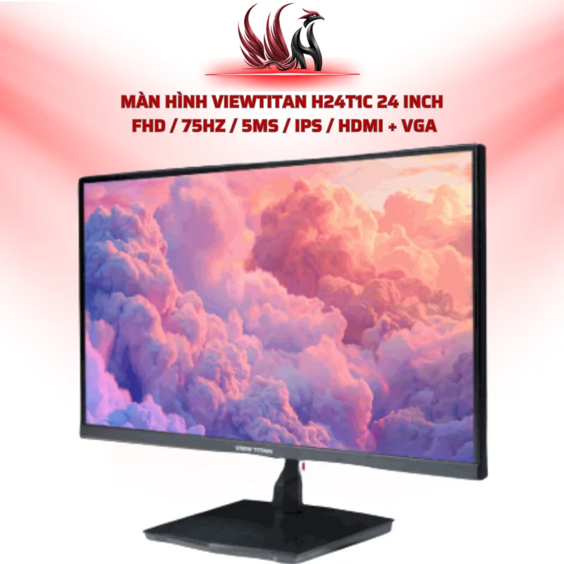 Màn Hình ViewTitan H24T1C 24 Inch  FHD / 75Hz / 5ms / IPS / HDMI + VGA | HOCO STORE PC