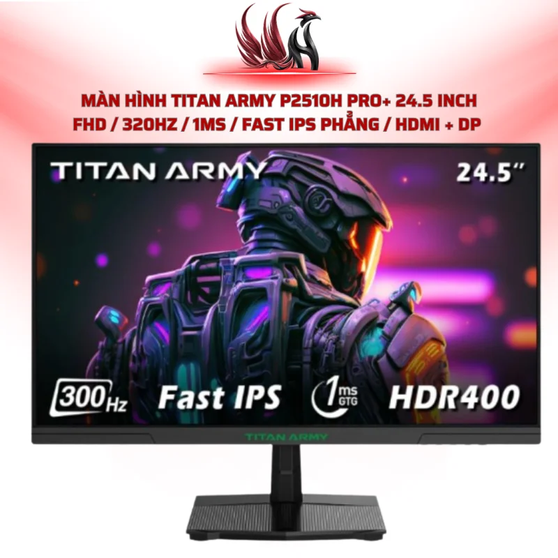 Màn Hình TITAN ARMY P2510H PRO+ 24.5 Inch FHD / 320Hz / 1ms / Fast IPS Phẳng / HDMI + DP  | HOCO STORE PC