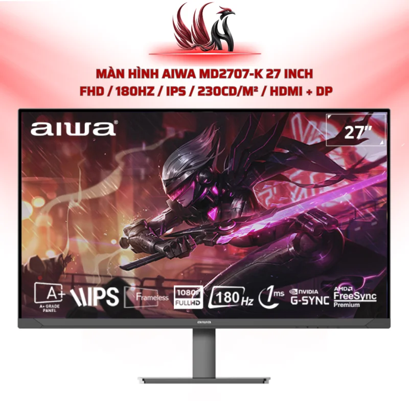 Màn Hình AIWA MD2707-K 27 Inch  FHD / 180Hz / IPS / 230cd/m² / HDMI + DP | HOCO STORE PC