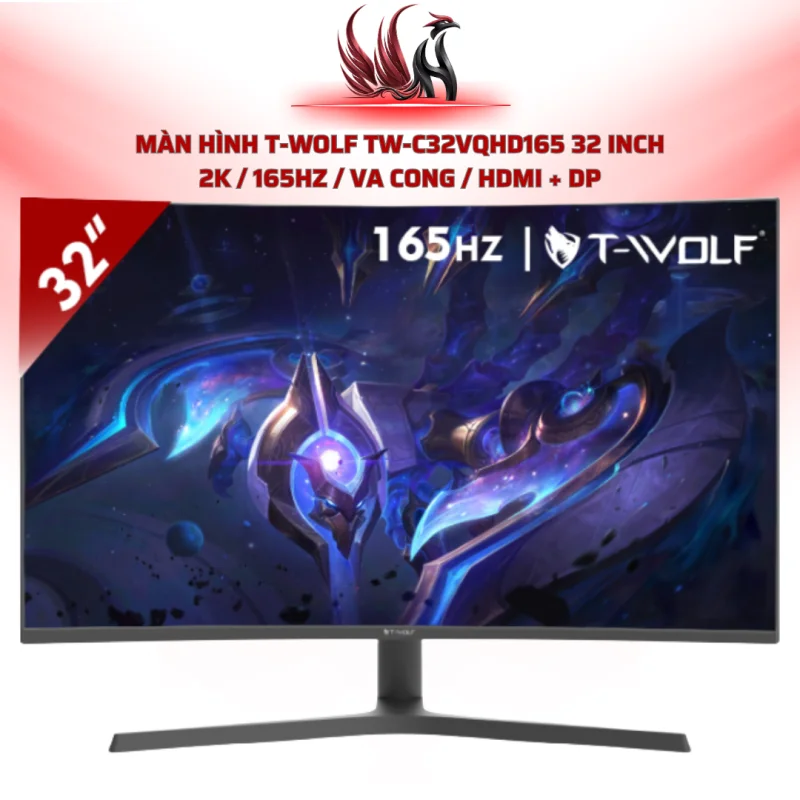 Màn Hình T-WOLF TW-C32VQHD165 32 Inch 2K / 165Hz / VA Cong / HDMI + DP | HOCO STORE PC