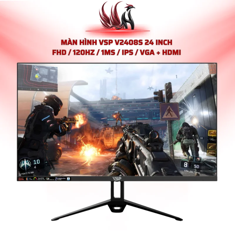 Màn Hình VSP V2408S 24 Inch  FHD / 120Hz / 1ms / IPS / VGA + HDMI  | HOCO STORE PC