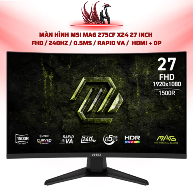 Màn Hình MSI MAG 275CF X24 27 Inch  fhd / 240Hz / 0.5ms / Rapid VA /  HDMI + DP | HOCO STORE PC