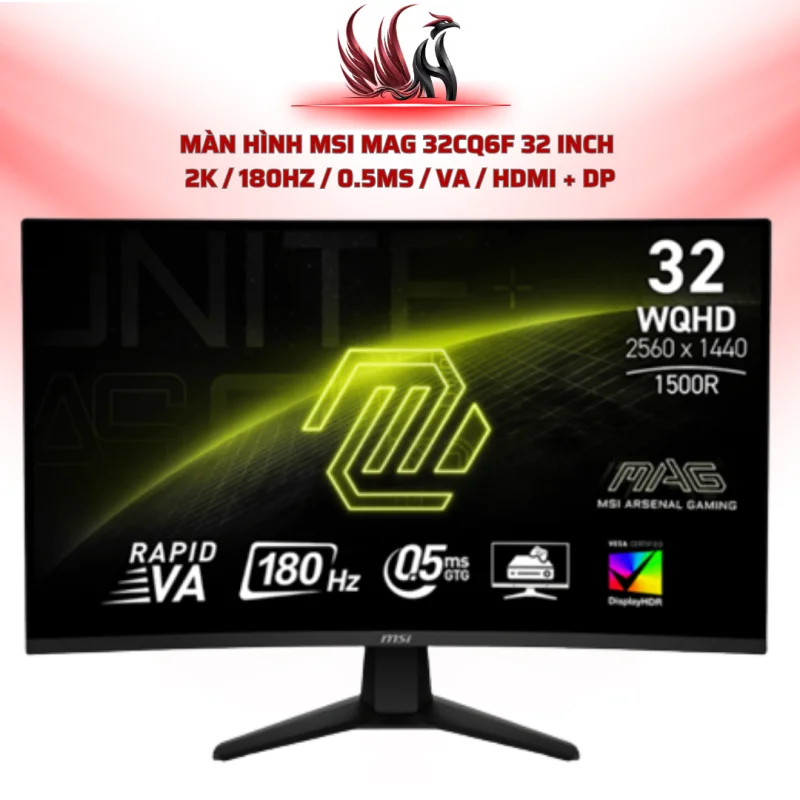 Màn Hình MSI MAG 32CQ6F 32 Inch  2K / 180Hz / 0.5ms / VA / HDMI + DP | HOCO STORE PC