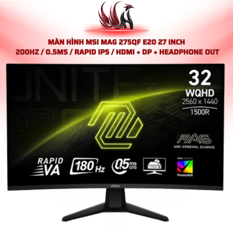 Màn Hình MSI MAG 275QF E20 27 Inch  200Hz / 0.5ms / Rapid IPS / HDMI + DP + Headphone Out | HOCO STORE PC