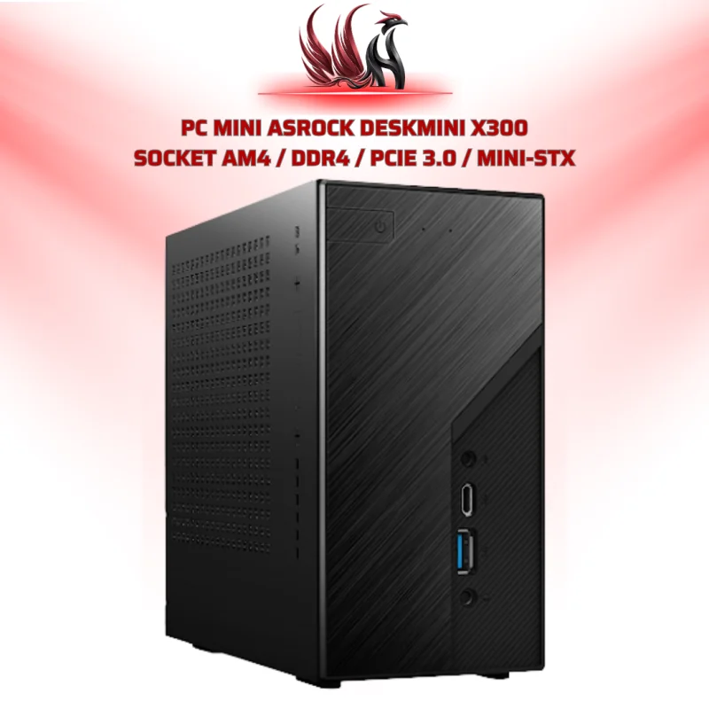 PC Mini ASRock DeskMini X300 Socket AM4 / DDR4 / PCIe 3.0 / Mini-STX | HOCO STORE PC